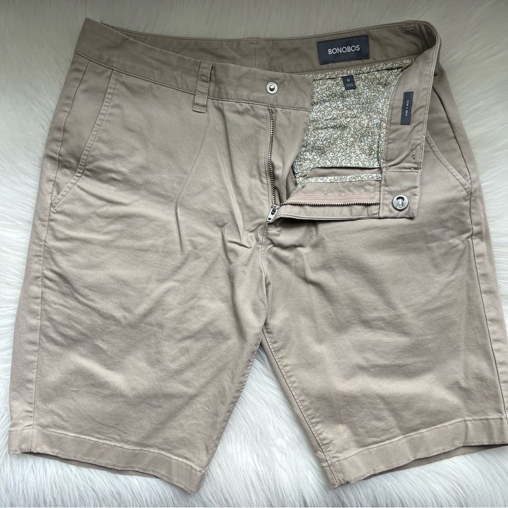 New Bonobos Men’s Stretch Washed Chino Shorts 30 9” Inseam Khaki NWOT